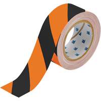Brady 132433 Ruban de marquage pour planchers ToughStripe, 2" x 100', Polyester, Noir et orange