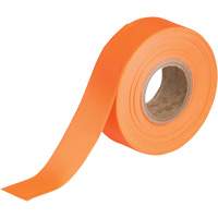 Brady 58352 Flagging Tape, 1.188" W x 150' L, Fluorescent Orange