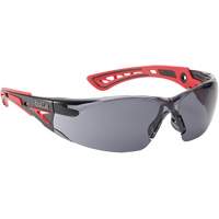Bollé Safety RUSHPPSF Rush+ Safety Glasses, Grey/Smoke Lens, Anti-Fog/Anti-Scratch, Meets/Exceeds CSA Z94.3