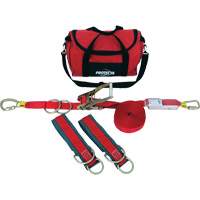 3M Protecta Fall Protection 1200101 PRO-Line Temporary Horizontal Lifeline System, 60', Web, Swivel