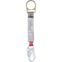 3M Protecta Fall Protection 1340260C PRO Rope Shock-Absorber, 1.5', Snap Hook/Carabiner Center, Snap Hook Leg Ends, Nylon
