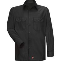 Red Kap SY50BK-RG-XL Long Sleeve Ripstop Shirt, Men's, X-Large, Black