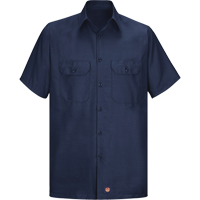 Short Sleeve Ripstop Shirt, Men's, Large, Navy Blue  SEU276 | TENAQUIP