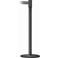 Tensator 890B333333STDNOB9 Montant pour barri&egrave;re Slimline TensaBarrier, Acier, 38" h, Ruban Noir, Longueur du ruban 7,5'