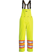 Viking 6400PG-XL Pantalon de s&eacute;curit&eacute; Journeyman d&eacute;tachable &agrave; bavette, Polyester, T-Grand, Jaune lime haute visibilit&eacute;
