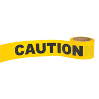 Zenith Safety Products SFJ602 "Caution" Barricade Tape, English, 3" W x 300' L, 1.5 mils, Black on Yellow
