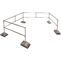 Liftsafe Fall Protection RGC-KIT-18 Syst&egrave;me RoofGuard classique - Trousses emball&eacute;es, Aluminium, 72" la x 216" lo x 42" ha
