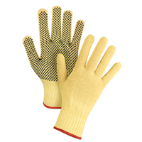 Produits de sécurité Zenith SFP796 Gants tricot&eacute;s sans couture &agrave; pois, Taille Petit/7, Calibre 7, Rev&ecirc;tement PVC, Enveloppe en Kevlar, ASTM ANSI niveau A2/EN 388 niveau 3