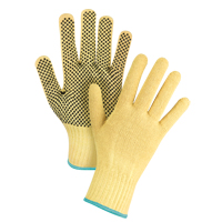 Dotted Seamless String Knit Gloves, Size X-Large/10, 7 Gauge, PVC Coated, Kevlar<sup>®</sup> Shell, ASTM ANSI Level A2/EN 388 Level 3 SFP799 | TENAQUIP