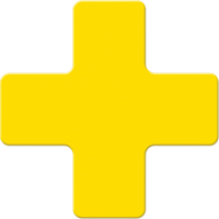 Incom Top Tape & Label ASM120Y Marqueurs all&eacute;g&eacute;e/5S Armor Stripe, Croix, 6" lo x 6" la, Jaune, Plastique
