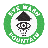 Incom Top Tape & Label FS1007V "Eye Wash Fountain" Floor Sign, Adhesive, English with Pictogram