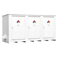 N-Series 2-Hour Fire Rated Storage Lockers , 165 US gal. Cap., 8 Drums, White  SFW338 | TENAQUIP