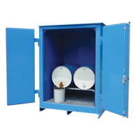 Specialty Storage Lockers, 76 US gal. Cap., 2 Drums, Blue  SFW343 | TENAQUIP