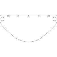 PIP Global Safety EP919/40 Visi&egrave;re d&eacute;coup&eacute;e &agrave; l'emporte-pi&egrave;ce Dynamic, PETG, Teinte Transparent