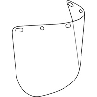 PIP Global Safety EP815PF/40 Visi&egrave;re d&eacute;coup&eacute;e &agrave; l'emporte-pi&egrave;ce Dynamic, Polycarbonate, Teinte Transparent