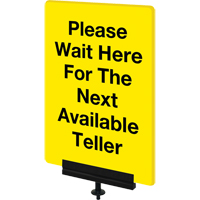 Tensator BRACKET-NOSC-33 Sign Bracket for Portable Post, Black