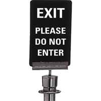 Tensator HDFRAME071133VS03 Enseigne de contr&ocirc;le des foules  Exit: Please Do Not Enter , 11" x 7", Plastique, Anglais