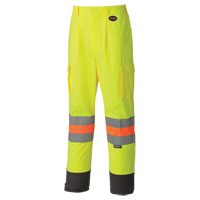 Breathable Traffic Control Safety Pants, Polyester, 2X-Large, High Visibility Lime-Yellow  SGC094 | TENAQUIP