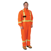 Viking 406775400LR Combinaisons ignifuges &agrave; bandes Firewall FR, Taille Grand, Orange