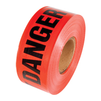 Incom Top Tape & Label REBT2057 Ruban renforc&eacute; pour barricade, Anglais, 3" la x 500' lo, 5 mils, Noir/rouge