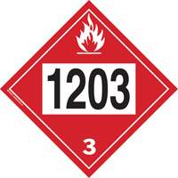 1203 Gasohol & Gasoline Flammable Liquid TDG Placard, Plastic  SGC334 | TENAQUIP