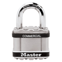 Master Lock M5STS Cadenas lamin&eacute;, Argent, Cl&eacute;s diff&eacute;rentes, Acier lamin&eacute;, Largeur de 2"