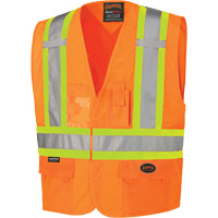 Pioneer V1020250-L/XL 134 Veste de s&eacute;curit&eacute;, Orange haute visibilit&eacute;, Grand/T-Grand, Polyester