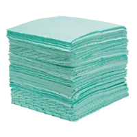 Zenith Safety Products SGC512 Premium Bonded Sorbent Pads, Hazmat, 15" x 18", 30 gal. Absorbancy