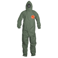 Dupont Personal Protection QS127T-LG Tychem&reg; 2000 SFR Protective Coveralls, Large, Green