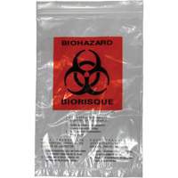 PIP Global Safety FABIOBAG Dynamic Hazardous Waste Bags, Bio-Hazard, 9" L x 6" W, 2.0 mils