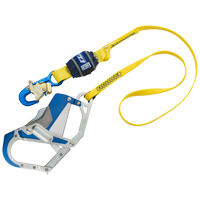3M DBI Sala Fall Protection 1246437C EZ-Stop Shock-Absorbing Lanyard, 6', Locking Snap Hook Center, Snap Hook Leg Ends, Polyester