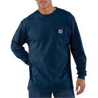 Carhartt K126NVY-XL Workwear Long-Sleeve Pocket T-Shirt, Men's, X-Large, Navy Blue