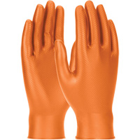 PIP Global Safety GP67256/M Gants jetables ambidextres Grippaz Skins, Moyen, Nitrile, 6 mils, Sans poudre, Orange