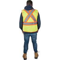 Flame-Resistant Surveyor Vest, High Visibility Lime-Yellow, 2X-Large, Polyester, CSA Z96 Class 2 - Level 2 SGF143 | TENAQUIP