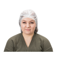 Bonnet bouffant plissé, Polypropylène, 21", Blanc SGF186 | TENAQUIP