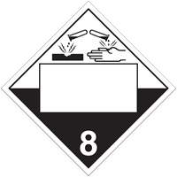Incom Top Tape & Label TT800PSPIN Corrosives TDG Placard, Adhesive Vinyl