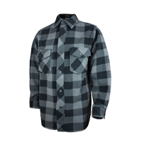 Tough Duck I96421-GREY-2XL Plaid Solar Fleece Shirt, Men's, 2X-Large, Grey