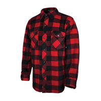 Tough Duck I96411-RED-XL Plaid Solar Fleece Shirt, Men's, X-Large, Red