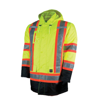 Tough Duck S17621-FLGR-3XL Parka de s&eacute;curit&eacute; doubl&eacute;, Jaune lime haute visibilit&eacute;, 3T-Grand