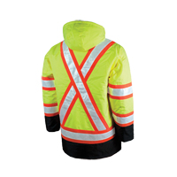 Tough Duck S17621-FLGR-3XL Parka de s&eacute;curit&eacute; doubl&eacute;, Jaune lime haute visibilit&eacute;, 3T-Grand
