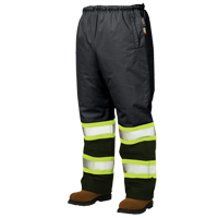 Tough Duck S61411-BLACK-L Lined Pull-On Safety Pant, Polyester, Large, Black