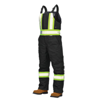 Tough Duck S75711-BLACK-XL Duck Lined Safety Overalls, Cotton, X-Large, Black