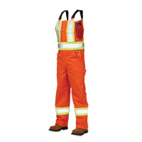 Tough Duck S76911-BLAZE-L Unlined Safety Overalls, Poly-Cotton, Large, High Visibility Orange