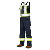 Tough Duck S76911-DKNVY-L Salopettes de s&eacute;curit&eacute; non doubl&eacute;e, Poly-coton, Grand, Bleu marine