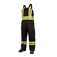 Tough Duck S79811-BLACK-S Lined Safety Overalls, Polyester/Polyurethane, Small, Black