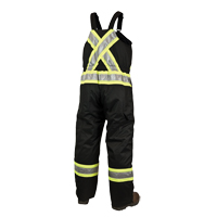 Tough Duck S79811-BLACK-S Lined Safety Overalls, Polyester/Polyurethane, Small, Black