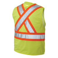 Tough Duck S9I021-FLGR-2XL 5-Point Tearaway Safety Vest, High Visibility Lime-Yellow, 2X-Large/3X-Large, Polyester