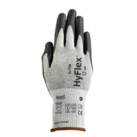Ansell 11738080 HyFlex&reg; 11-738 Gloves, Size Medium/8, 13 Gauge, Nitrile/Polyurethane Coated, Nylon/Intercept Shell, ASTM ANSI Level A4/EN 388 Level C