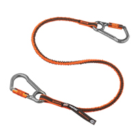 Ergodyne 19828 Squids&reg; 3118F(x) Locking Tool Lanyard, Bungee, Dual Carabiner