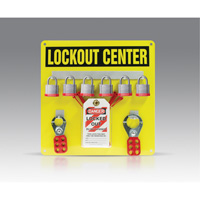 Accuform Signs KST404 Hanger Board Kit, Laminated Steel Padlocks, 6 Padlock Capacity, Padlocks Included